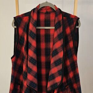 Drapey Plaid Vest